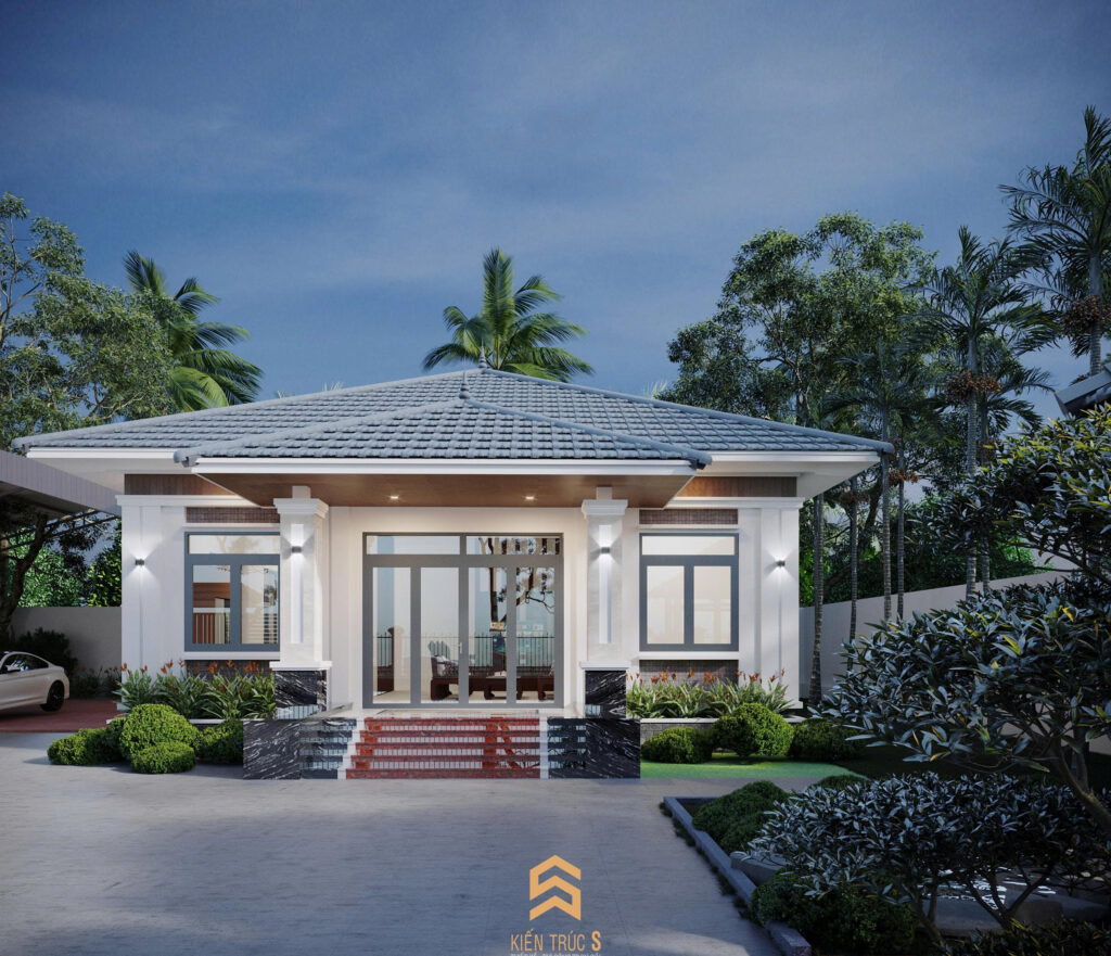 Thiết kế Nhà cấp 4 đẹp sân vườn Buôn Ma Thuột